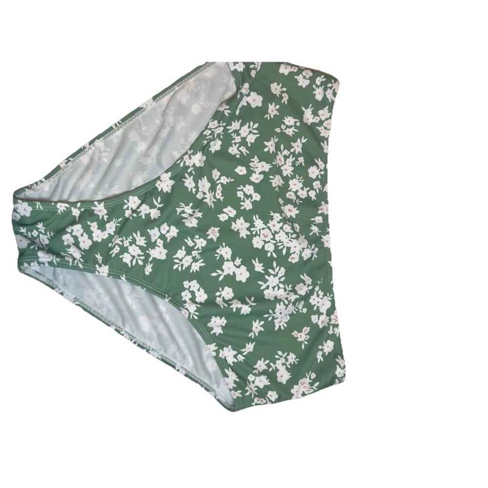 Size Large green‎ Floral Swim Bottoms SHEIN NWOT